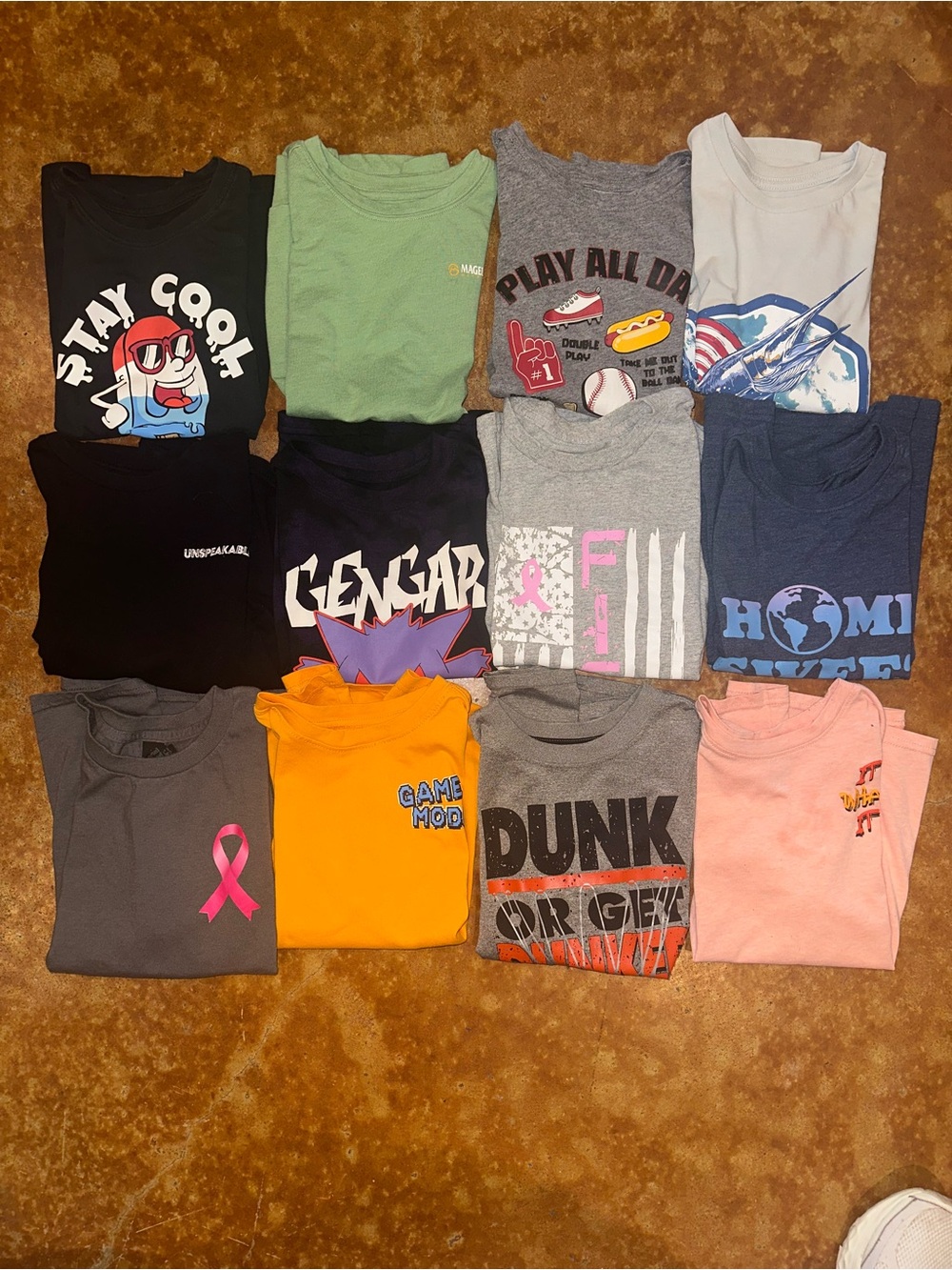 Kids Graphic T-Shirt bundle. 12 shirts
